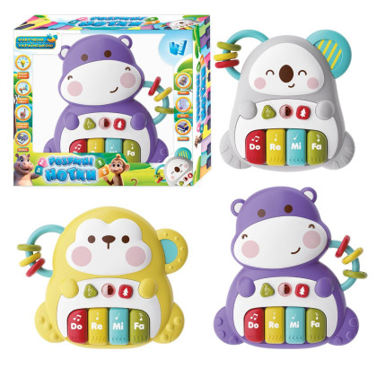 Піаніно "Розумні нотки" 23854"WToys", 3 види, ОЗВУЧ. УКР. МОВОЮ, цифри, скоромовки, казки, “Зіграй мелодію”, пісеньки, світло