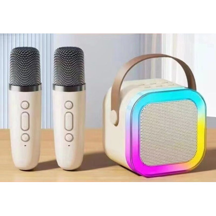 Караоке ,bluetooth, 2 мікрофони, type-c, TF-картка, зміна голосу, регуляція гучності, в коробці